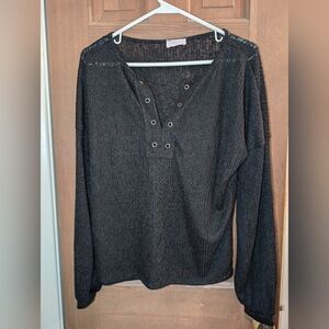 Pink Lily - Black Long Sleeve Shirt